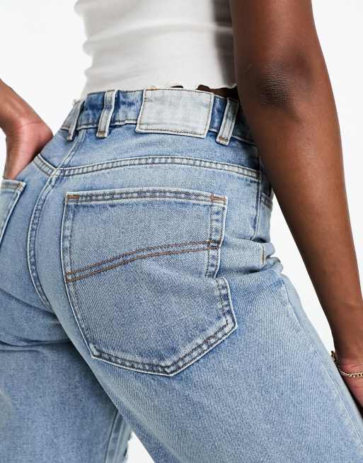 COLLUSION baggy ripped dad jeans in light blue | ASOS
