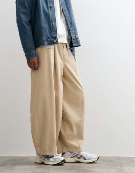 COLLUSION balloon cargo pants in stone - view 1