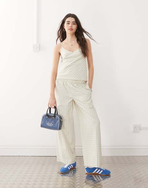 COLLUSION balloon co-ord trousers in yellow check - view 1