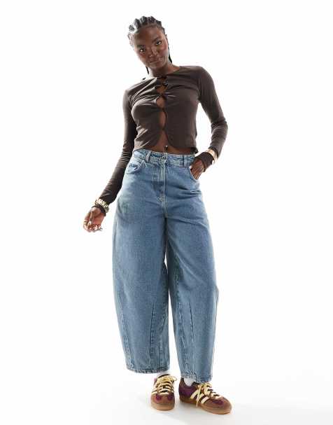 COLLUSION balloon jeans in midwash - view 1