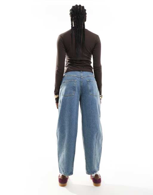 COLLUSION balloon jeans in midwash | ASOS