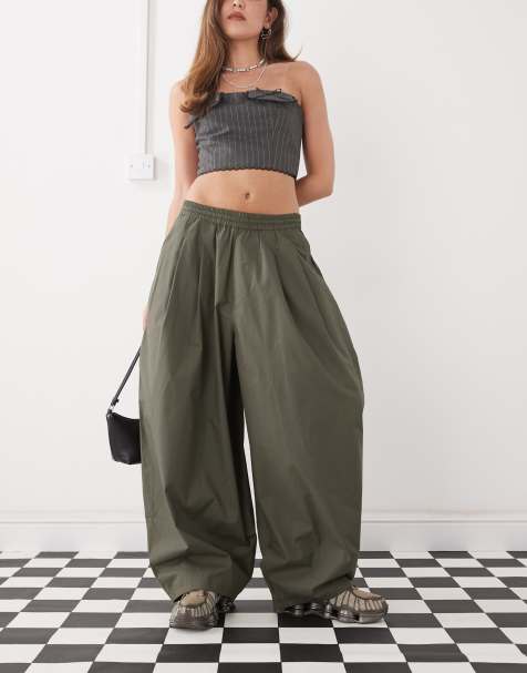 COLLUSION balloon leg pant in khaki - view 1