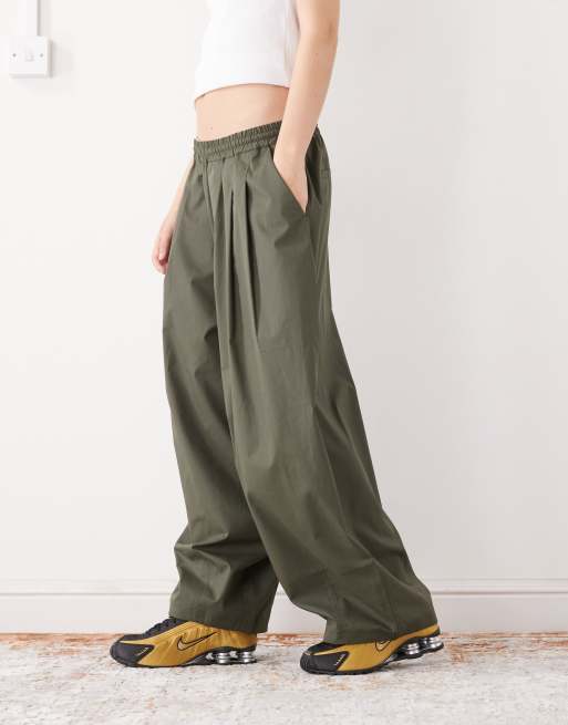 COLLUSION balloon leg pant in khaki