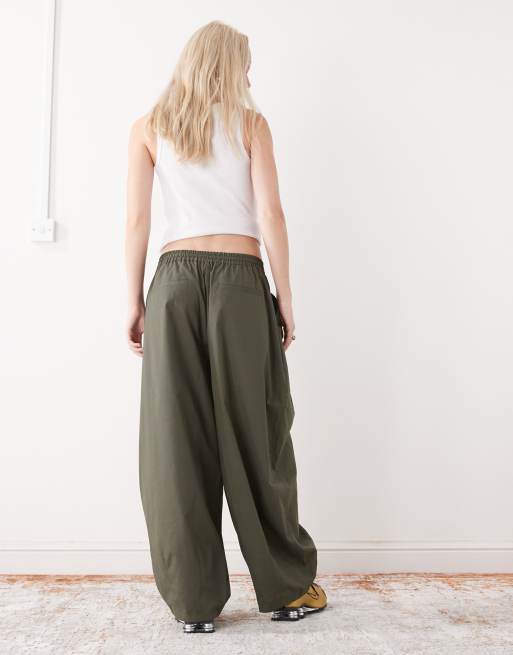 COLLUSION balloon leg pant in khaki, 4 of 5