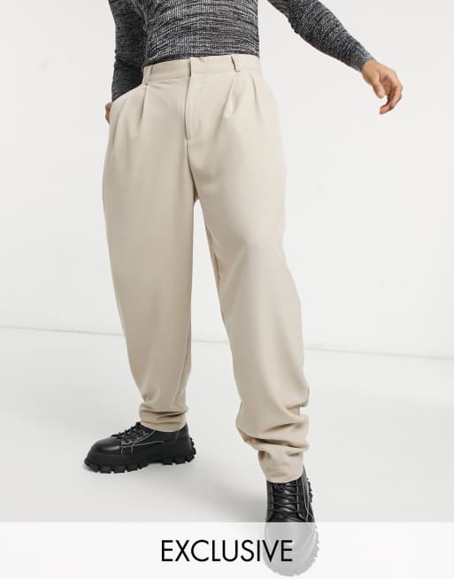 COLLUSION balloon leg pants in stone ASOS