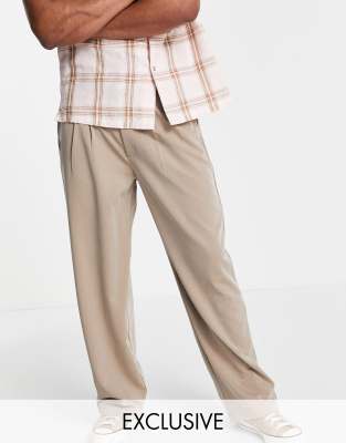Pull On Balloon Leg Trousers in Dark Grey Check - 3440130