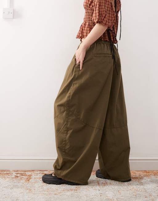 COLLUSION balloon pants in khaki | ASOS