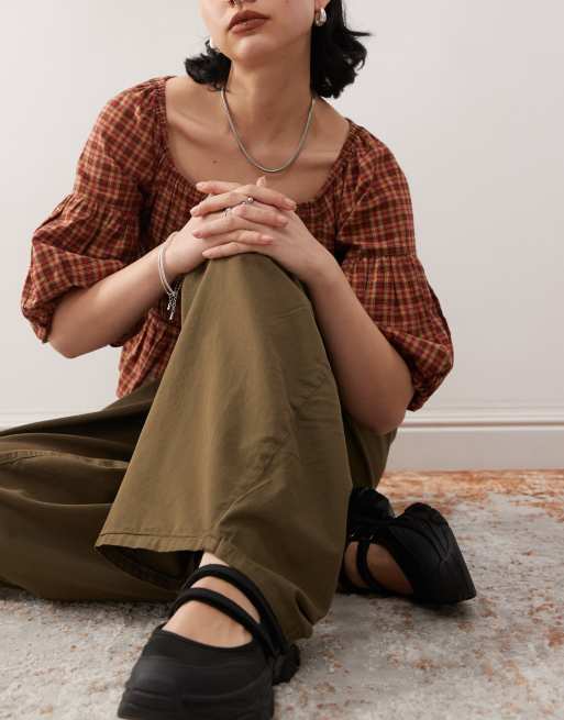 COLLUSION balloon pants in khaki | ASOS