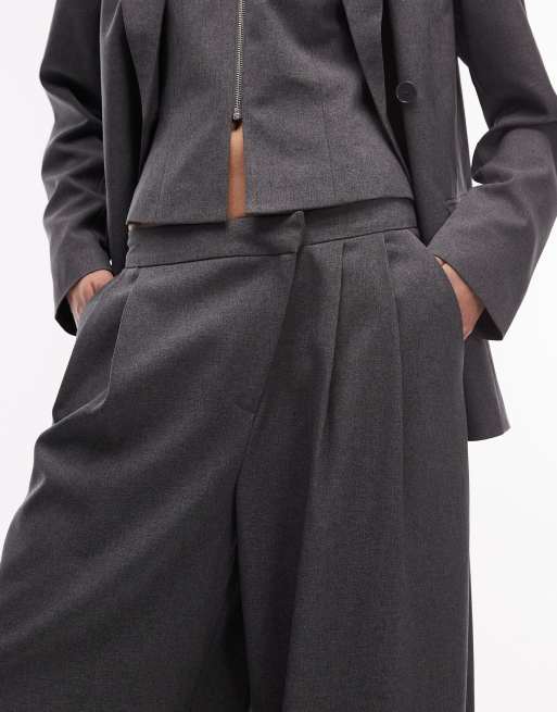 COLLUSION balloon pants with asymmetric waistband in gray, 3 of 5