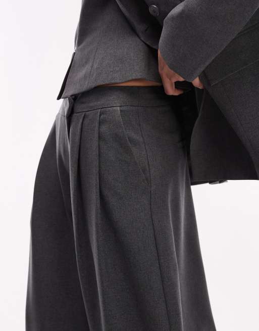 COLLUSION balloon pants with asymmetric waistband in gray, 4 of 5