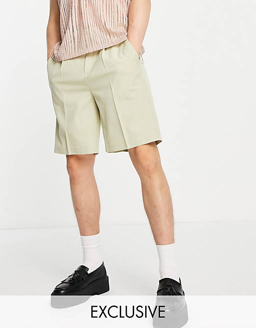 COLLUSION balloon shorts in beige