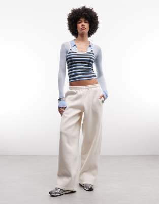 Collusion Barrel Sweatpants In White