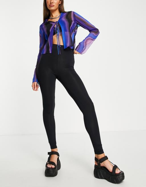 COLLUSION basic legging in black 