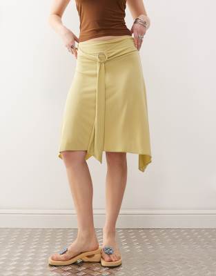 Collusion Belted Midi Skirt