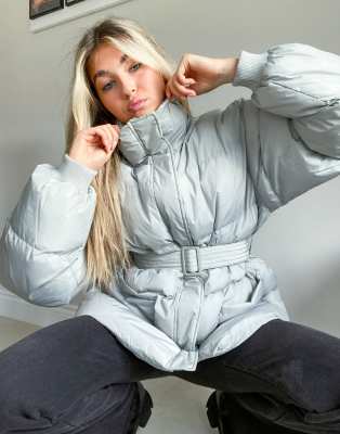 icy blue puffer jacket