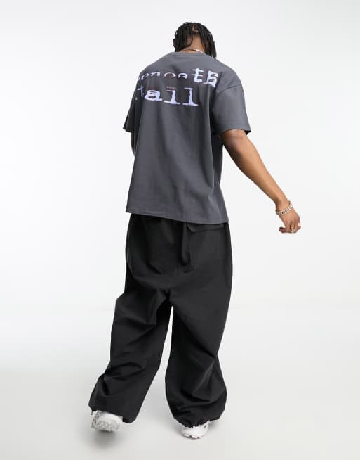 COLLUSION beneath it all graphic t-shirt in washed black