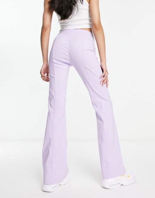 Monki Violet flare pants in brown