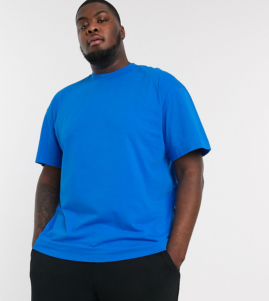 COLLUSION – Blå t-shirt i plusstorlek