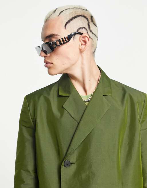 COLLUSION - Blazer d'ensemble oversize - Kaki, 3 de 4