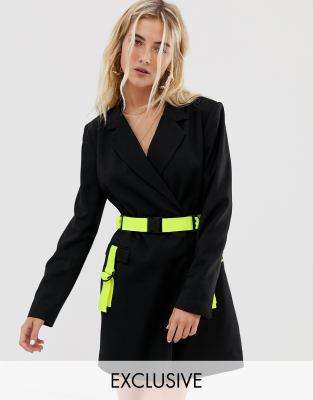 COLLUSION blazer dress with utility 