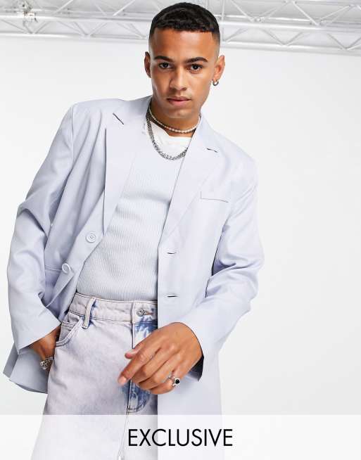 COLLUSION blazer in ice blue
