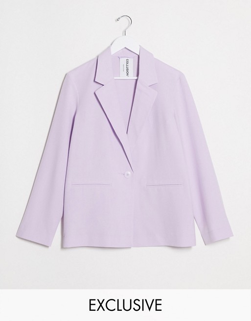 COLLUSION blazer in lilac