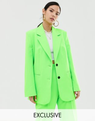 asos neon green dress