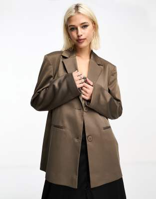 ReachMe Felpa Sherpa Donna Oversize Con Cappuccio E Tasche – Grigio Scuro, Taglia XL – Calda E Morbida