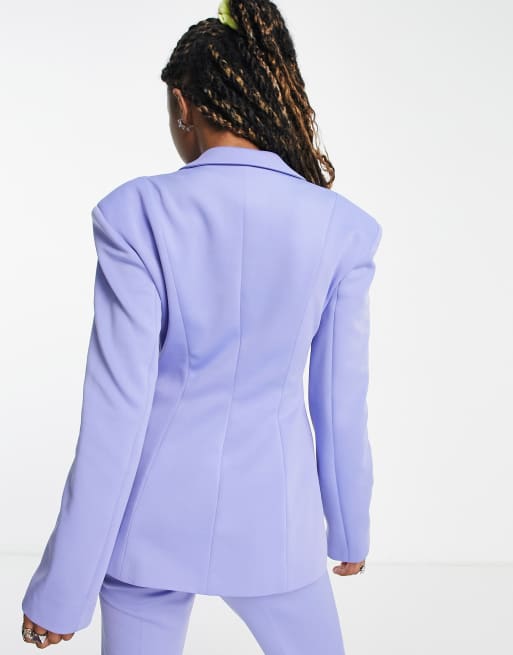 COLLUSION blazer with nipped in waist in lilac (part of a set) , 2 of 4