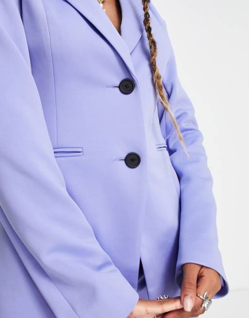 COLLUSION blazer with nipped in waist in lilac (part of a set) , 3 of 4