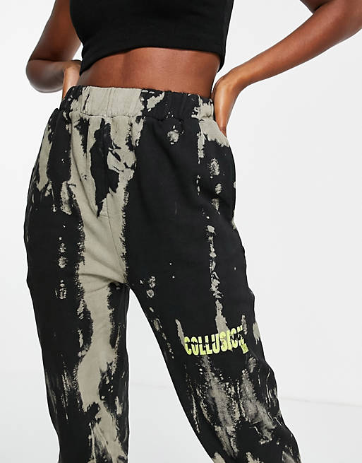 Tracksuits COLLUSION bleached joggers in multi 