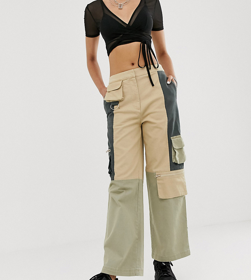 COLLUSION blocked utility trousers-Multi