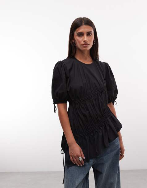 COLLUSION blouse à détail canal en noir - view 1