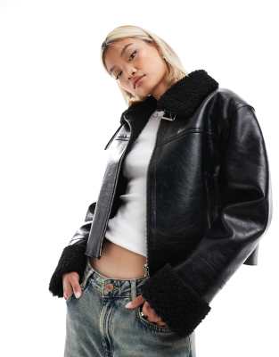 COLLUSION - Blouson aviateur - Noir