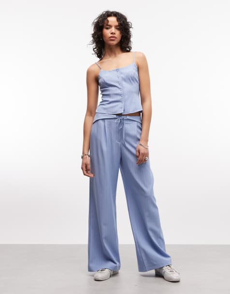 COLLUSION blue pinstripe set - view 1