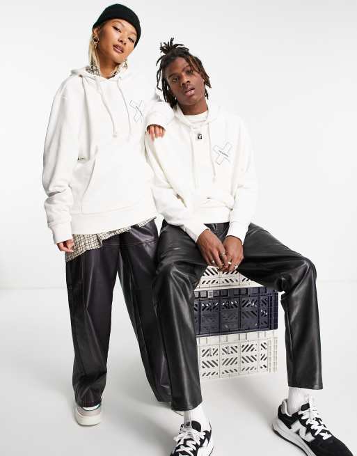 COLLUSION – Bluza unisex z nadrukiem w kolorze ecru – część zestawu, 3 z 4