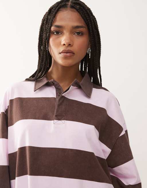 COLLUSION - Polo à rayures larges - Multicolore