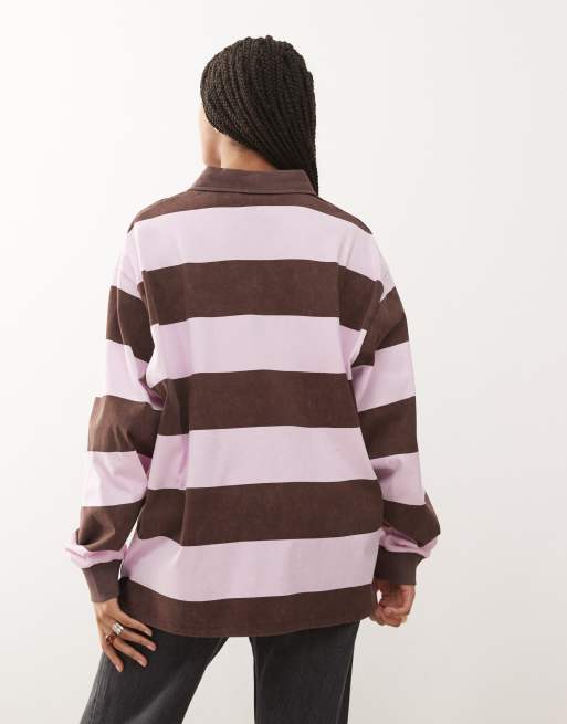 COLLUSION - Polo à rayures larges - Multicolore