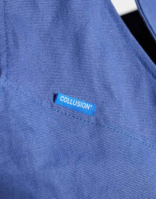 COLLUSION - bolso shopper grande azul marino, 2 de 4