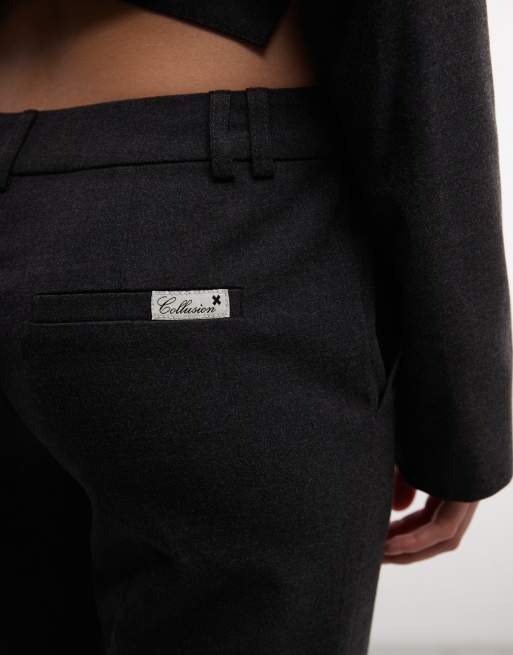 COLLUSION bootleg trouser in grey, 4 of 5
