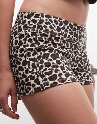 Collusion Booty Shorts In Multi