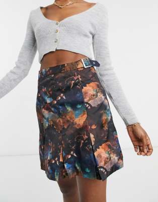 renaissance print skirt