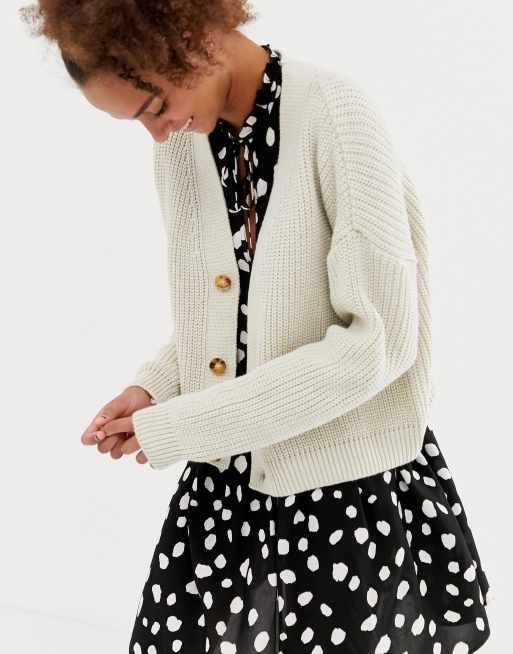 Boxy cropped cardigan sale