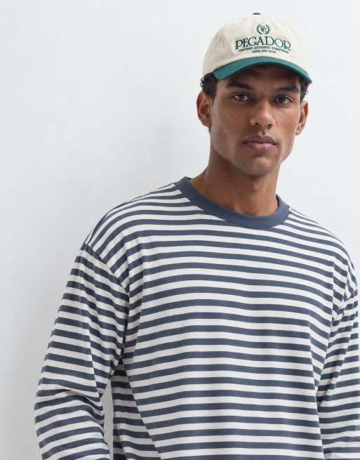 COLLUSION boxy heavyweight long sleeve t-shirt in mono stripe, 7 of 10