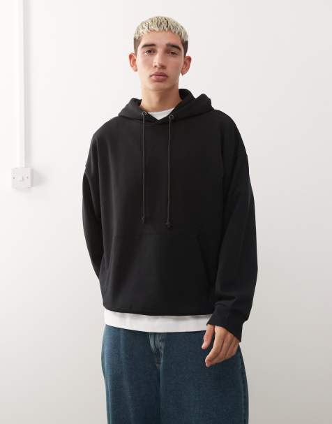 COLLUSION boxy hoodie in black - view 1