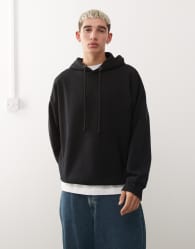 COLLUSION Boxy hoodie in black