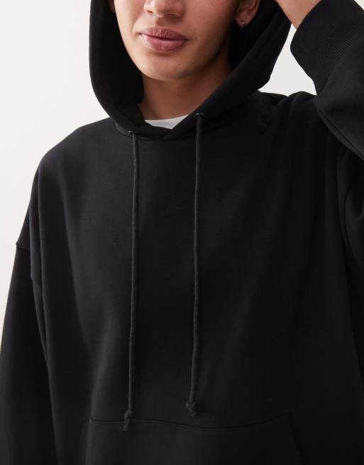 COLLUSION Boxy hoodie in black, 5 of 5