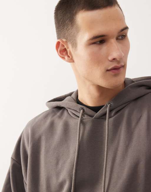 COLLUSION Boxy hoodie in charcoal grey, 5 of 5
