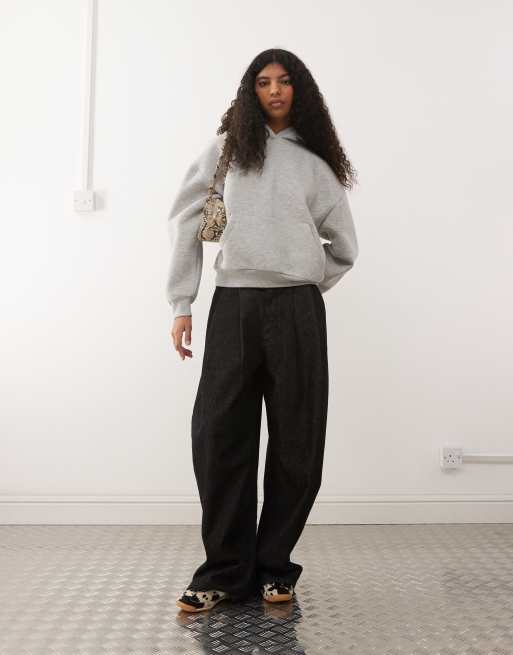 COLLUSION boxy hoodie in grey , 3 of 4