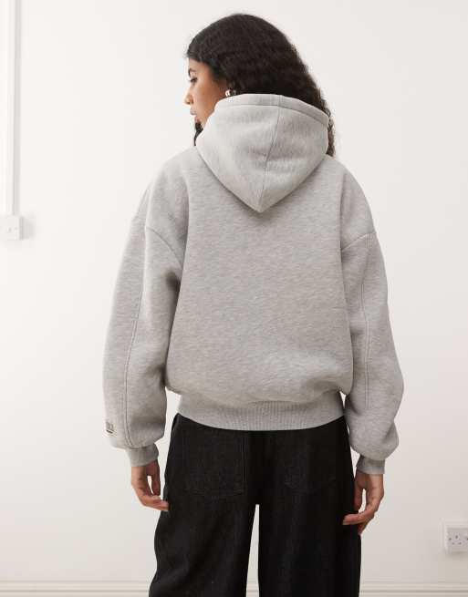 COLLUSION boxy hoodie in grey , 4 of 4